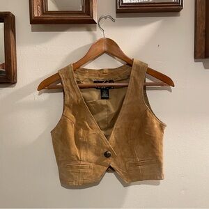 BB Dakota Camel Suede Vest